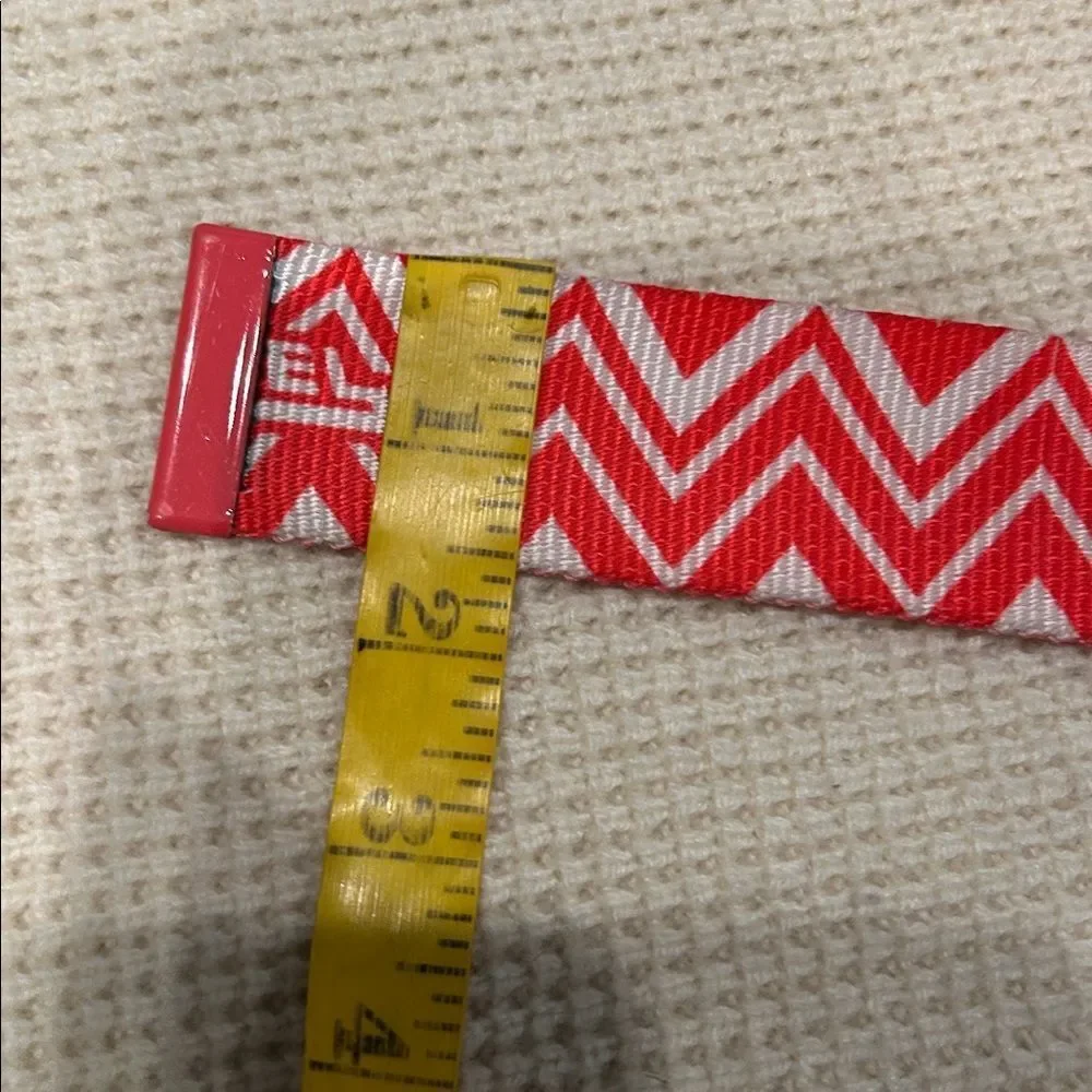 Diesel Chevron Patterned Belt - Pink coral